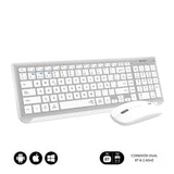 EAN 8436586742621 - SUBBLIM SUBKBC-DCEP10 teclado Ratón incluido Universal RF Wireless + Bluetooth QWERTY Español Plata, Blan imagen 2