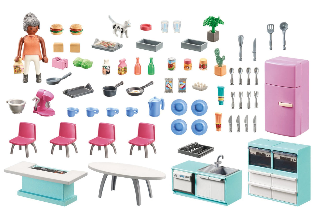 Playmobil 71608 My Life Cocina Con Comedor, Juguete De Construcción 71608