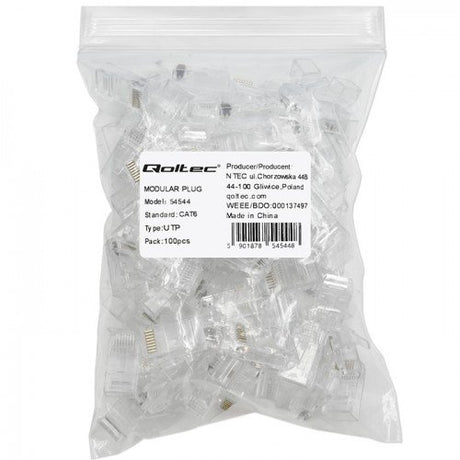 EAN 5901878545448 - Qoltec 54544 conector RJ45 Transparente imagen 2