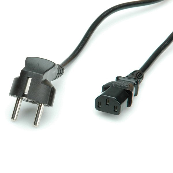 Value Netzcable Gerade Iec-Buchse Schwarz 1,8m