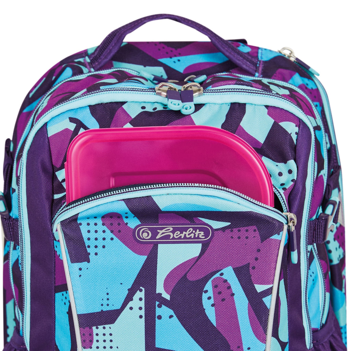 Herlitz Ultimate Camopurple Mochila Escolar Azul, Púrpura Poliéster