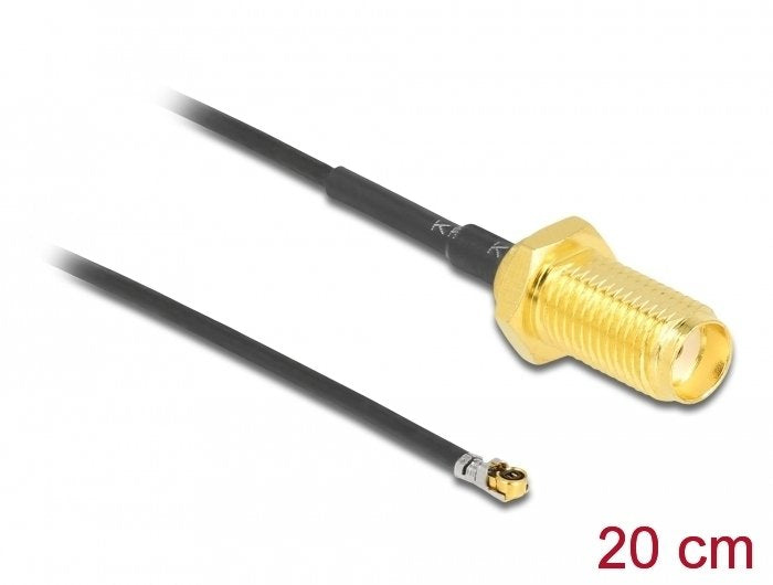 Delock 12662 Antena Cable Sma Mampara Hembra A I-Pex Inc., Mhf® 4l Lk Macho 1.37 20 Cm Longitud De Hilo 10 Mm