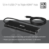 Club3d Usb-C 12in1-Hub >3xhdmi/3xusb-C/Usb/Lan 8k30hz Pd140w Retail