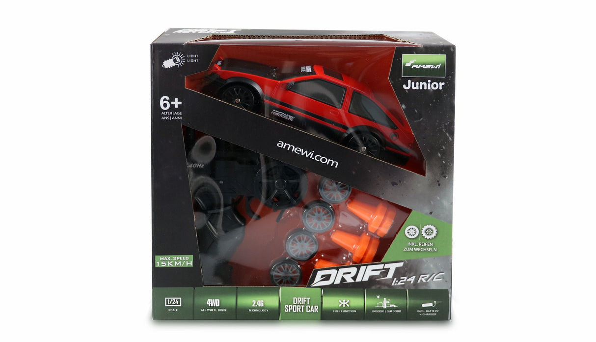 Amewi Rc Car Drift Sport Li-Ion Batería 500mah Rojo /14+