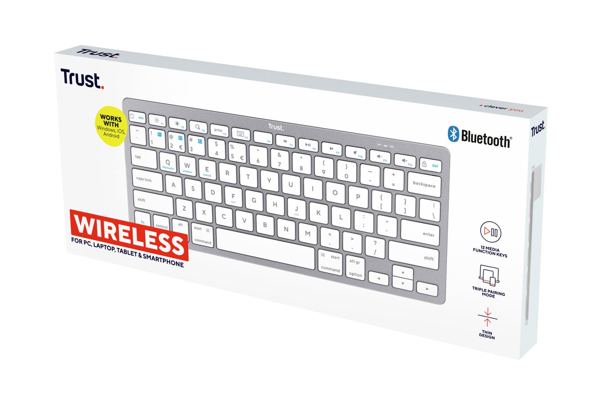Teclado Ingles Trust Basics Bluetooth Keyboard Us