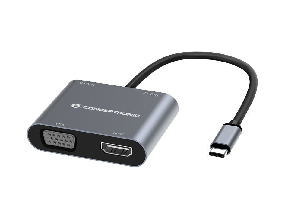 EAN 4015867229170 - Conceptronic DONN16G Alámbrico USB 3.2 Gen 1 (3.1 Gen 1) Type-C Gris imagen 2