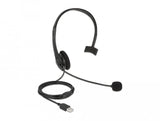 Delock 27177 Auriculares Usb Mono Con Control De Volumen Para Pc Y Portátil - Ultraligeros