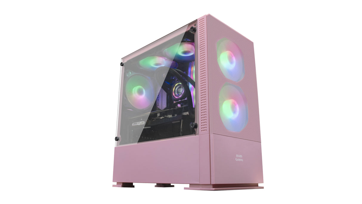 Caja Pc Marsgaming Microatx Mcz Pink