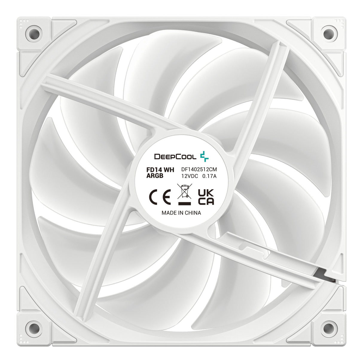 Ventilador De Caja Blanco,  Deepcool Fd14 Argb Wh 140x140x25 140 Mm R-Fd14-Whapn1-G
