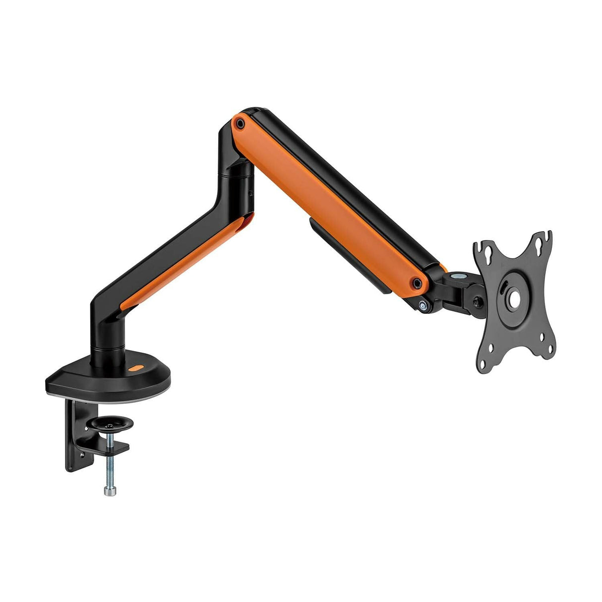 Aisens Soporte De Mesa Rgb Gaming Contrapeso Giratorio E Inclinable Para Monitor/Tv 9kg (3 Pivotes, 1 Brazo) De 17-32, Negro-Naranja