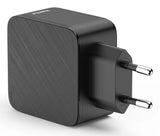Cargador De Pared Hama  - Potencia 65w - 2x Usb-C - Usb-A - Power Delivery - Qualcomm - Negro
