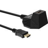 Estación Hdmi Inline, Cable Hdmi De Con Ethernet, M/F, Negro, Contactos Dorados, 1 M