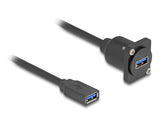 Cable Delock D-Type Usb 3.2 Gen 1, Conector Usb-A > Conector Usb-A Negro, 20 Cm