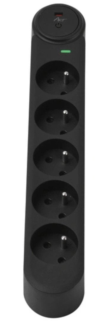 EAN 5906721173014 - ART F2115 base múltiple 5 m 5 salidas AC Interior Negro imagen 9