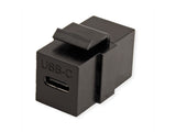 Usb Tipo C Keystone Módulo Negro