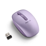 Ratón Ergonómico Inalámbrico Ngs Fog Dual Fogdualpurple Silencioso Hasta 1600 Dpi Púrpura