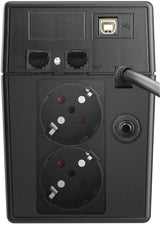 Bluewalker Vi 600 Sw Línea Interactiva 0,6 Kva 360 W 2 Salidas Ac, Ups Negro, Línea Interactiva, 0,6 Kva, 360 W, 162 V, 290 V, 220 V