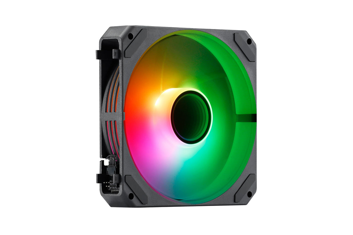 Abysm Gaming Arclight 2.0 Argb Black Pack De 3 Ventiladores 120mm Con Iluminacion Argb - Velocidad Max. 1500rpm - Conexion En Serie