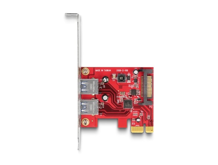Delock 90155 Tarjetas Pci Express X1 A 2 X Externo Usb 5 Gbps Tipo-A Hembra - Factor De Forma De Perfil Bajo