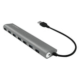 Logilink Hub 7 Puertos Usb 3.0 (3.1 Gen 1) 5000mbit/S Aluminio Gris Ua0308