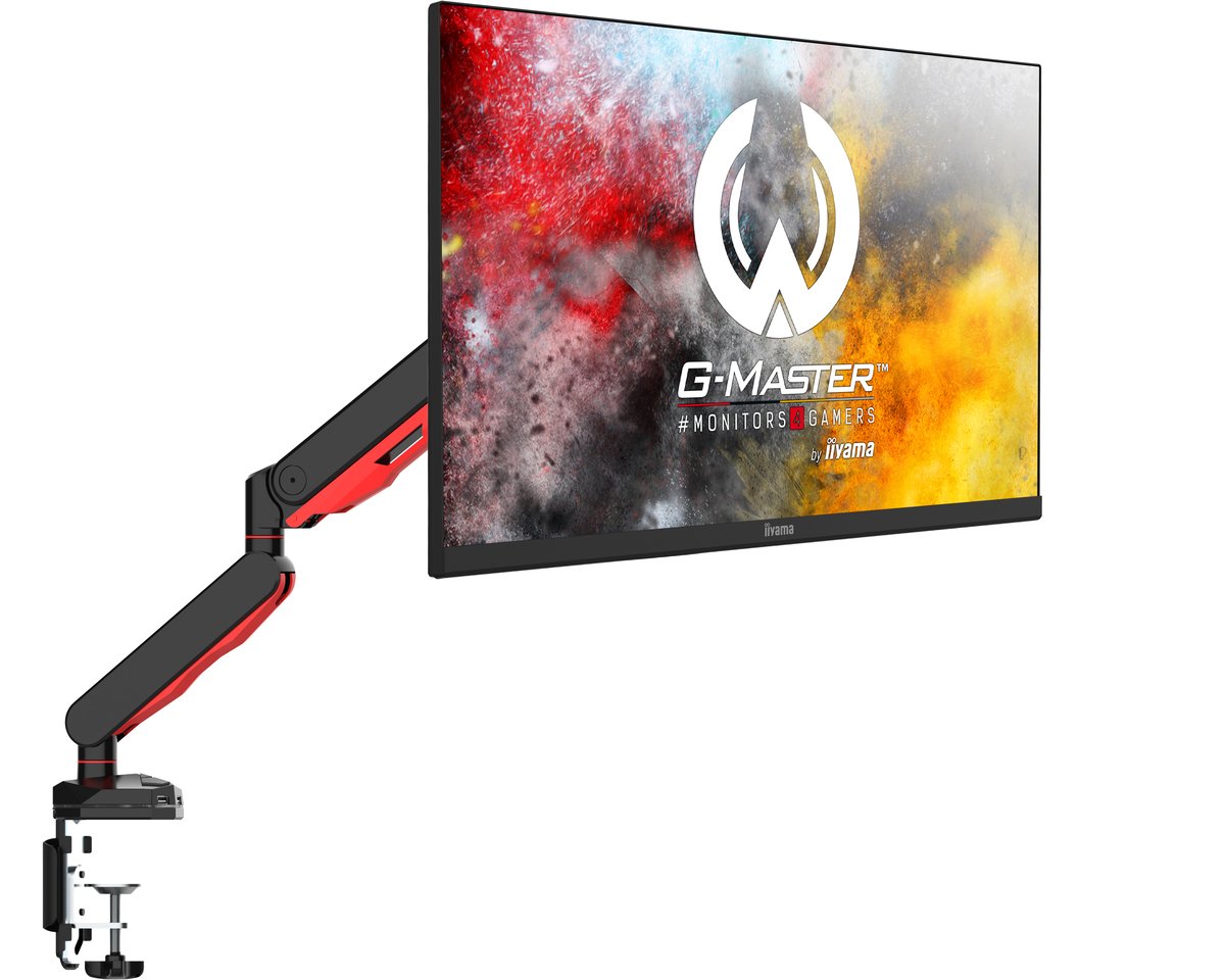 EAN 4948570032563 - iiyama DSG3001C-R1 soporte para monitor 76,2 cm (30") Escritorio Negro, Rojo imagen 3
