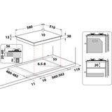 EAN 8003437641565 - Whirlpool TGML 661 IX R Acero inoxidable Integrado 58 cm Encimera de gas 4 zona(s) imagen 9