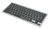 Teclado Aleman Manhattan 180559 Oficina Rf Wireless + Bluetooth Negro, Gris