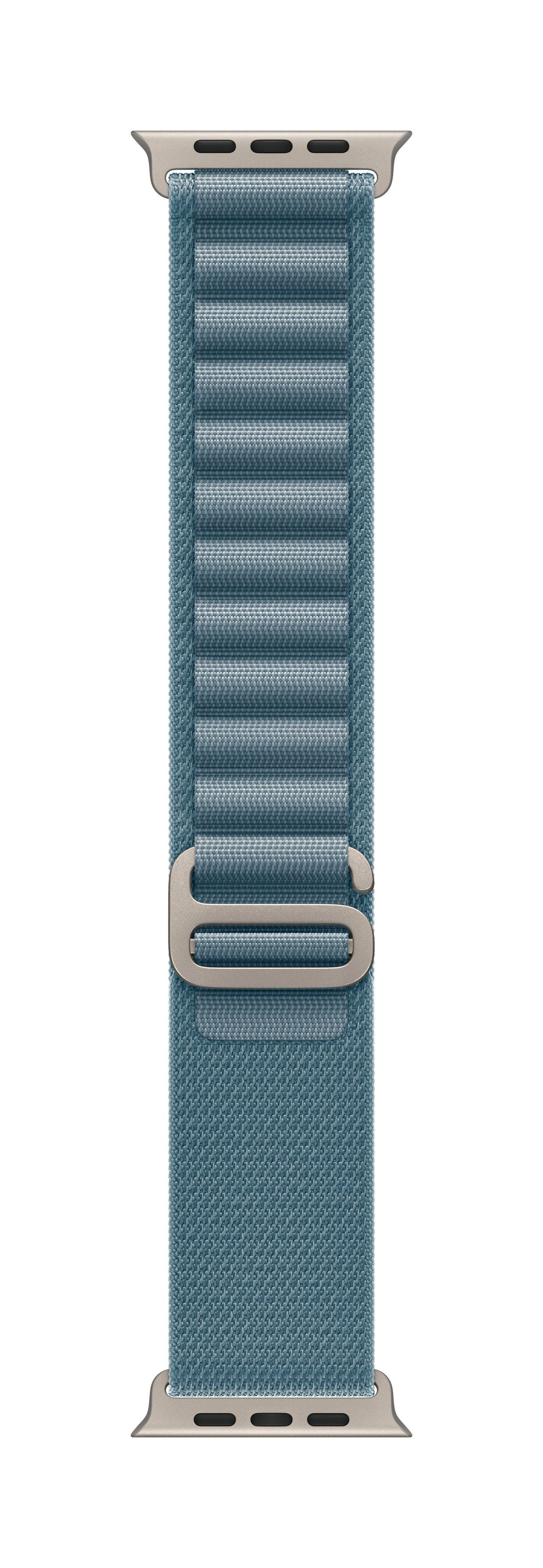 49mm Light Blue Alpine Loop - Medium - Natural Titanium Finish