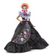 Muñeca Mattel Barbie Signature Día De Muertos 2024 Coleccionable Con Vestido Negro Con Volantes Hrm72