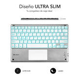 EAN 8436586740603 - SUBBLIM TECLADO SMART BACKLIT TOUCHPAD BLUETOOTH SILVER QWERTY Español Plata, Blanco imagen 3