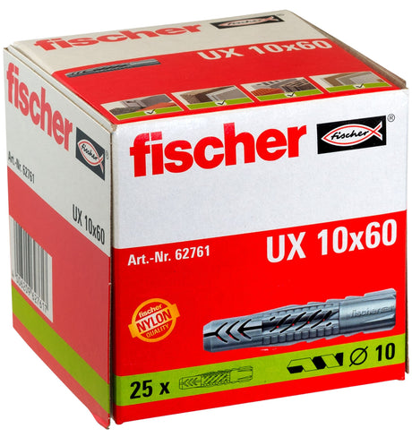 EAN 4006209627617 - Fischer 62761 tornillo de anclaje y taco 25 pieza(s) imagen 2