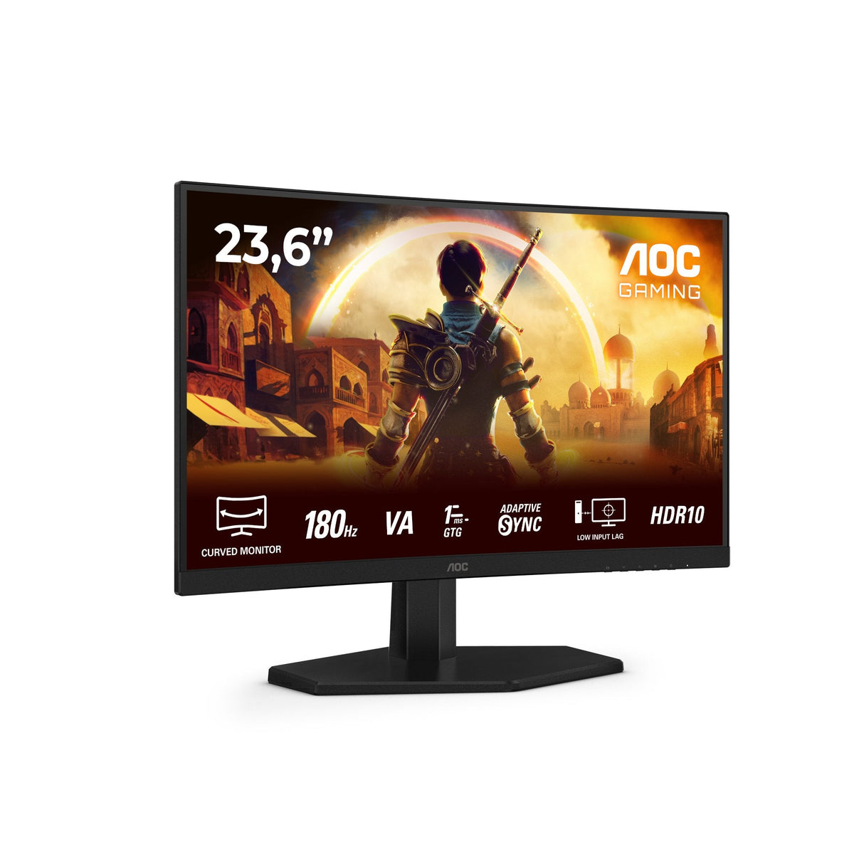 Monitor Aoc G4 C24g42e  (23.6") 1920 X 1080 Pixeles Full Hd Led Negro, Rojo
