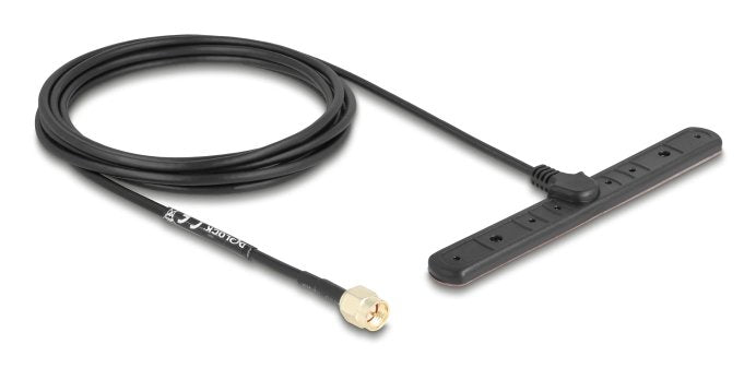 Delock 5g Lte Antenne Sma Stecker 3 Dbi Omnidirektional Starr Mit Anschlusscable Rg-174 3 M Klebemontage Outdoor Schwarz