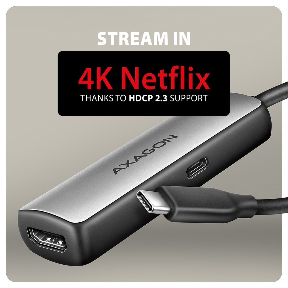 EAN 8595247908773 - Axagon RVC-HI8KPD, USB-C -> HDMI 2.1 redukce / adaptér, 8K/60Hz, 4K/144Hz, HDR10+, PD100W 0,16 m USB Tipo imagen 6