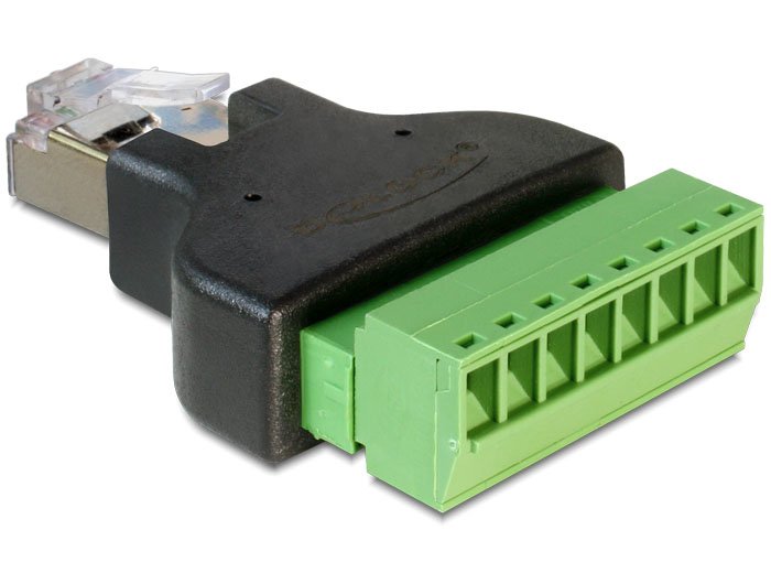 Delock Adaptador Rj45 Macho > Terminalblock 8 Pin 2-Teilig
