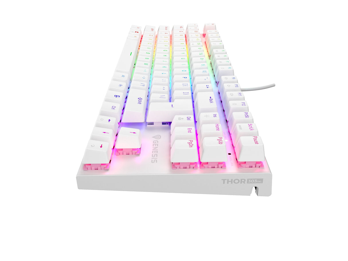Genesis Thor 303 Tkl Rgb Biala Outemu Peach Silent