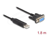 Delock Usb 2.0 A Seriell Rs-232 Adaptador Sub-D 9 Hembra Con Tornillos Kompaktem