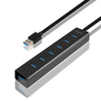 EAN 8595247903150 - Axagon HUE-SA7BP hub de interfaz USB 3.2 Gen 1 (3.1 Gen 1) Type-A 5000 Mbit/s Negro imagen 1