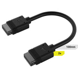 Cable Corsair Icue Link, 100 Mm, Recto Negro, 2 Piezas