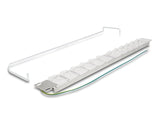 Delock 67066 Panel De Conexión Keystone De 19" Con 24 Puertos Inclinables Y Alivio De Tensión