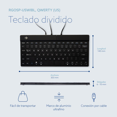 EAN 8719274490753 - R-Go Tools RGOSP-USWIBL teclado Oficina USB Inglés de EE. UU. imagen 13