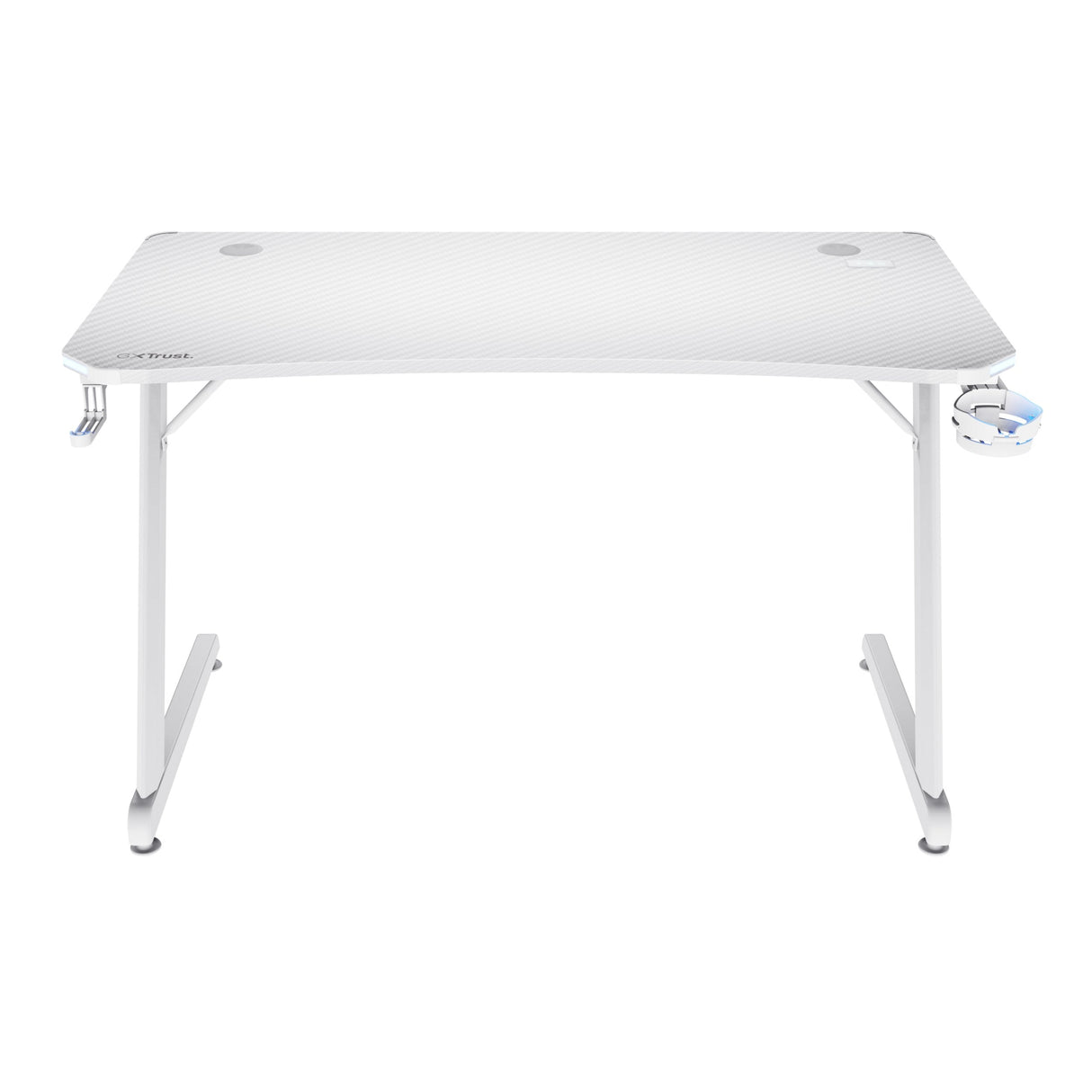 Mesa Gaming Gxt 709w Luminus Blanco Trust Máximo 150kg/ 120 X 60 X 74cm/ Control De Iluminación