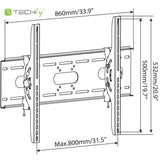 Techly Ica-Plb 890 Soporte De Pared Para Pantalla Plana 2,03 M (80") Negro