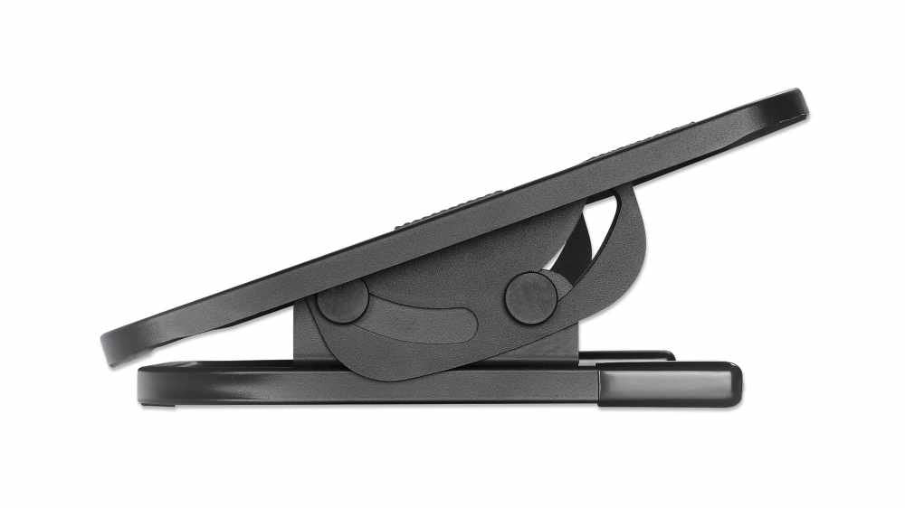 Manhattan Ergonomic Adjustable Footrest Under-Desk Comfort And Productivity Enhancer 300 X 380mm 12 X 15in. Rubberized Surface Black