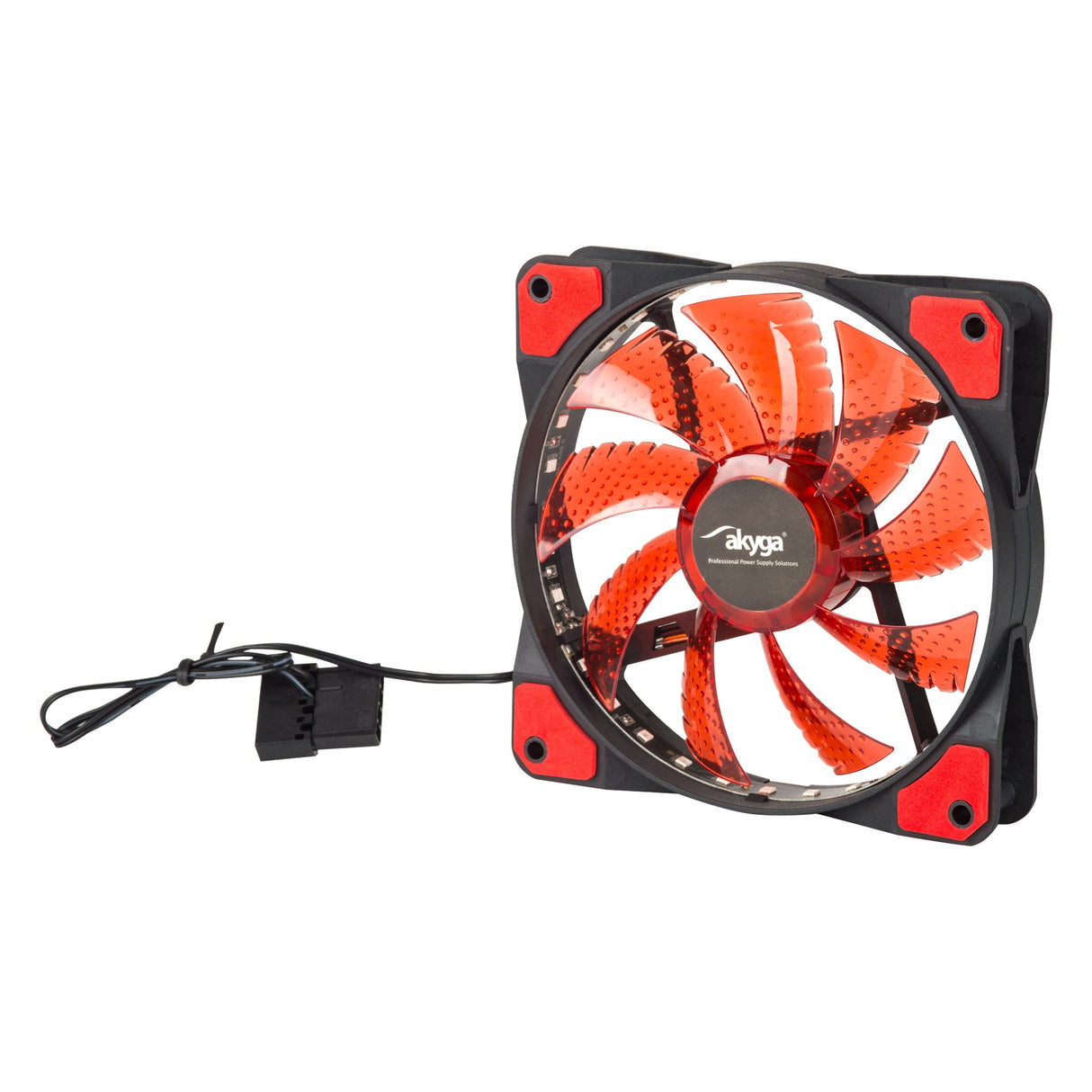 Ventilador Akyga System Aw-12e-Br 120mm 33 Led Rojo Molex