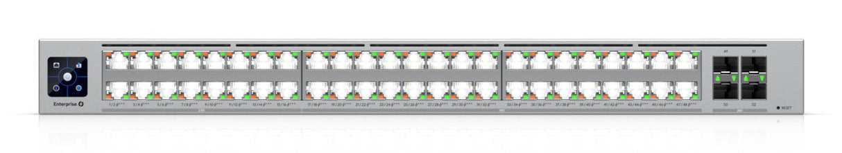 Ubiquiti Switch Unifi 16x2.5g Rj45 32x10g Rj45 4xsfp28 Managed Poe+++ 2150w 19" Rack-Mountable. 1.3" Touchscreen