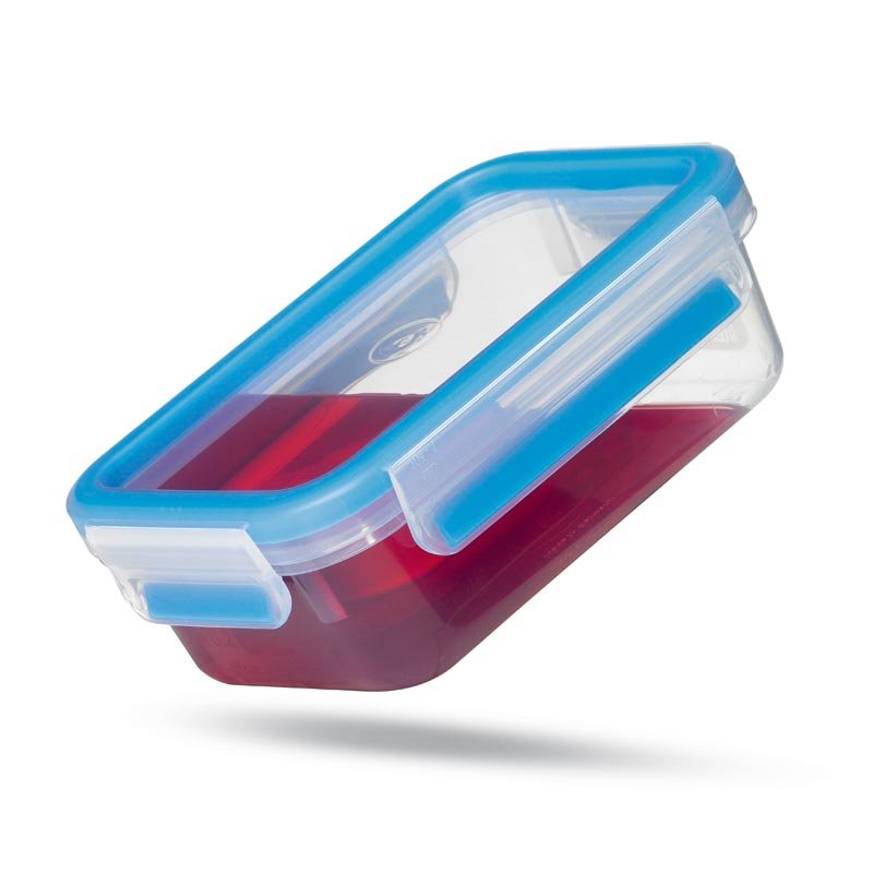 Emsa Food Clip & Close Transp./Blue 3p Pack 0,55l