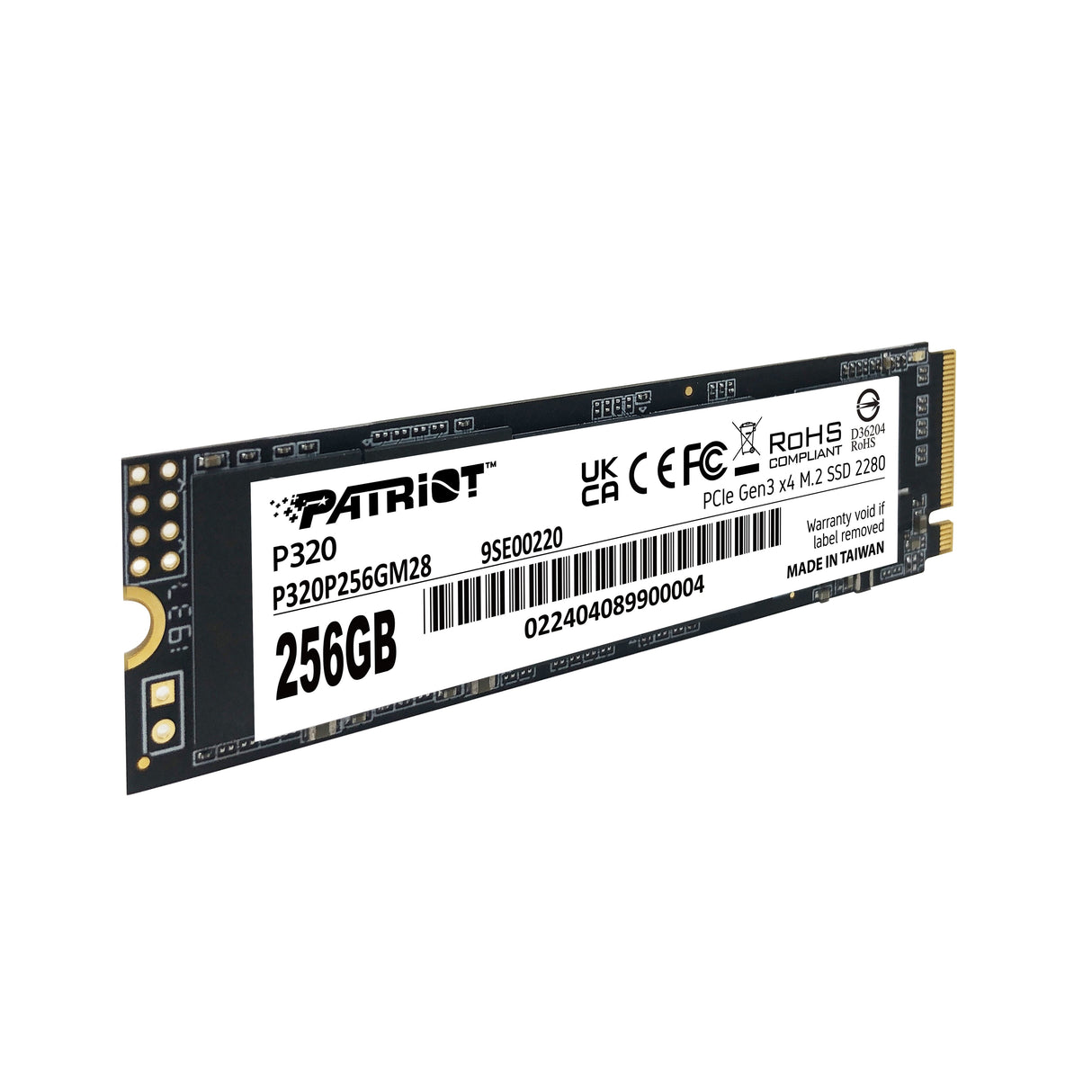 EAN 4711378427608 - Patriot Memory P320 256 GB M.2 PCI Express 3.0 NVMe imagen 3
