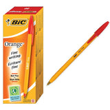 Bic Naranja Bolígrafo Original Fine Rojo Caja -20u-