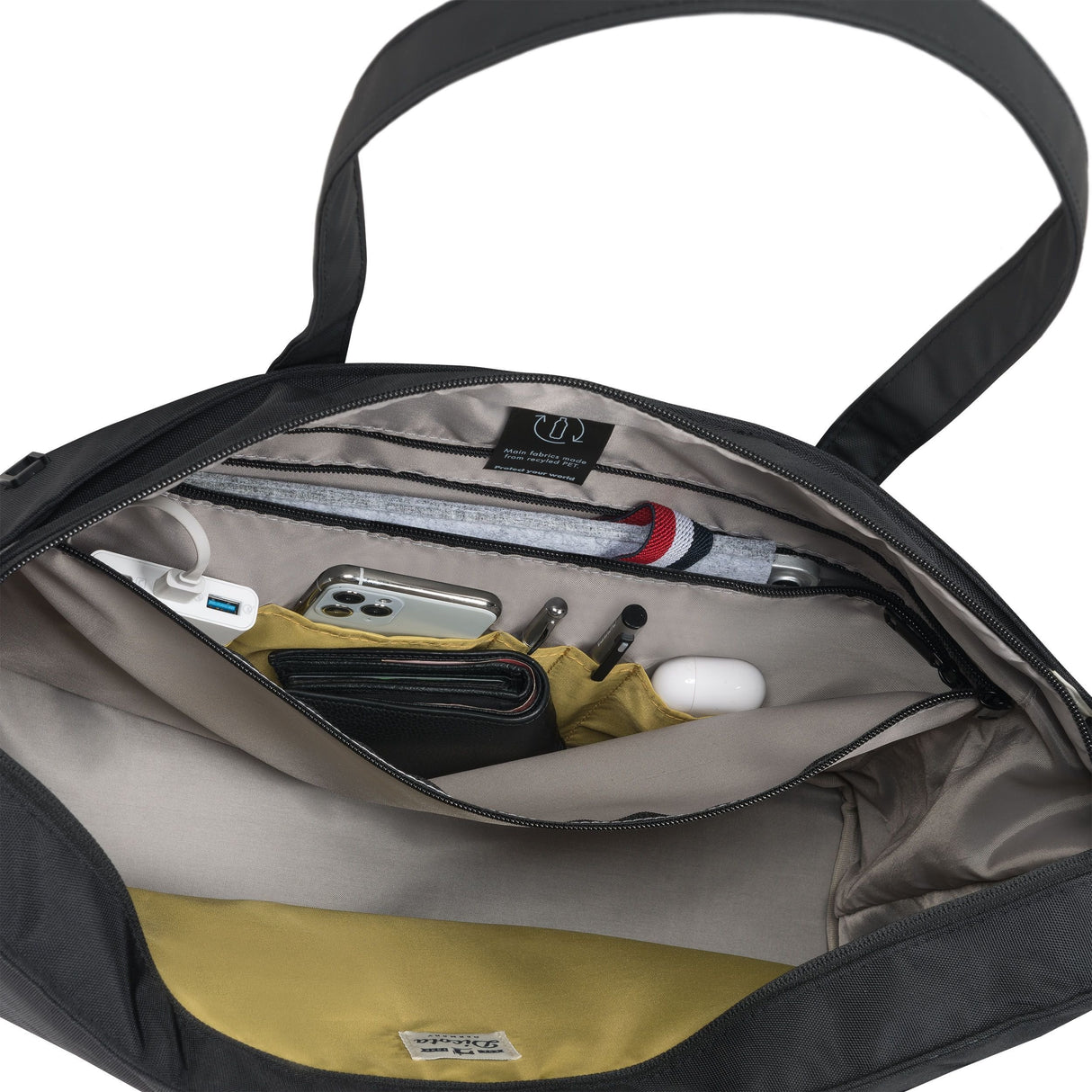 Bolso Dicota Shopper Eco Motion Negro Hasta 35,8 Cm 14,1 Pulgadas D31977-Rpet